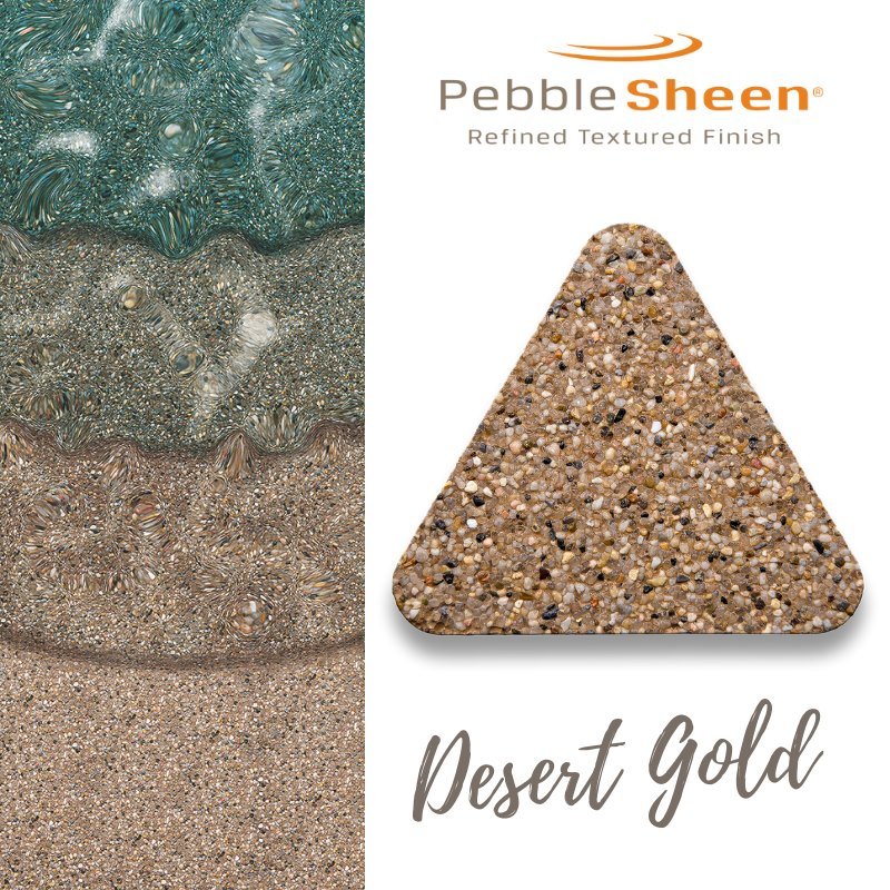 Desert Gold PebbleSheen pool finish — pool view